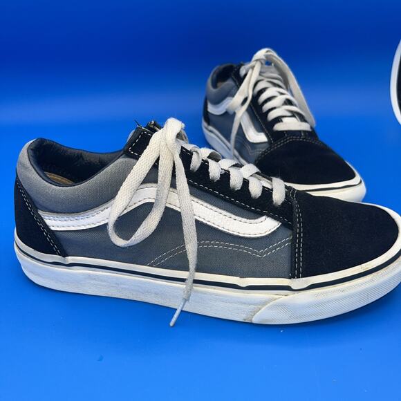 Vans Black Suede Blue Mens 6 Off The Wall Sneakers Womens 7.5 E Skater Walking - Picture 4 of 13